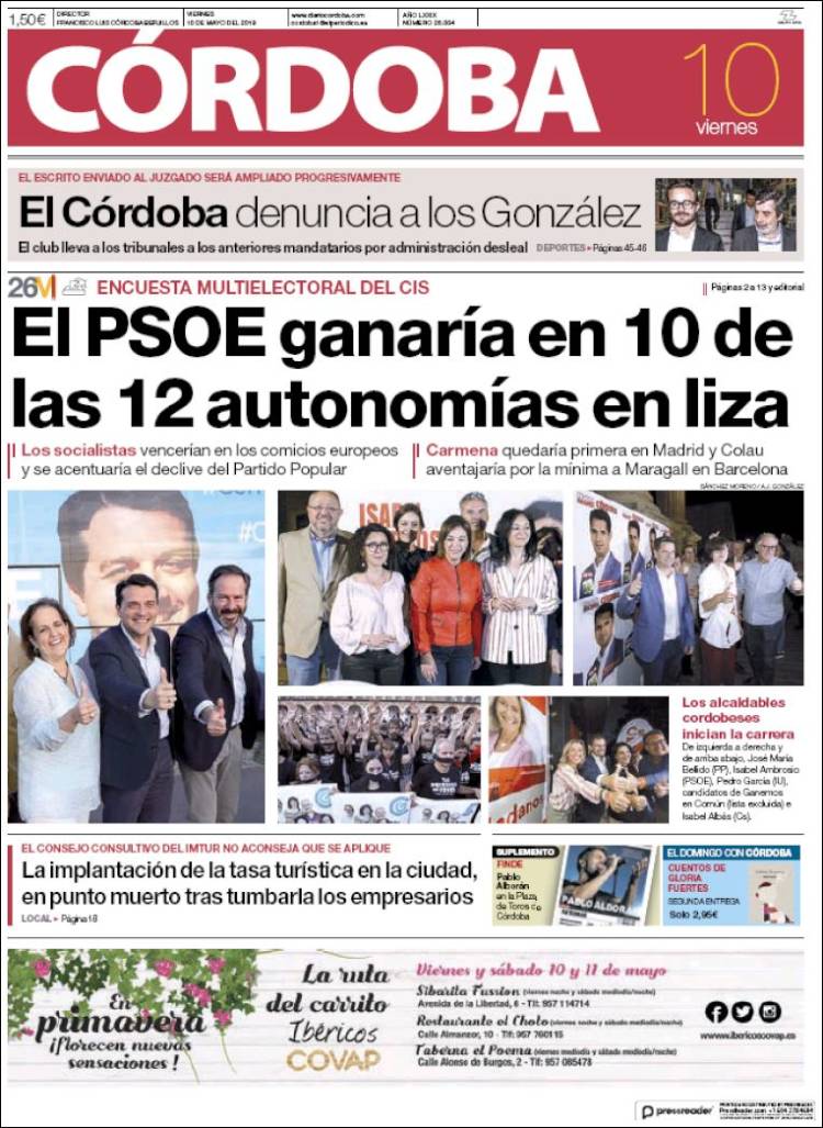 Portada de Diario de Córdoba (España)