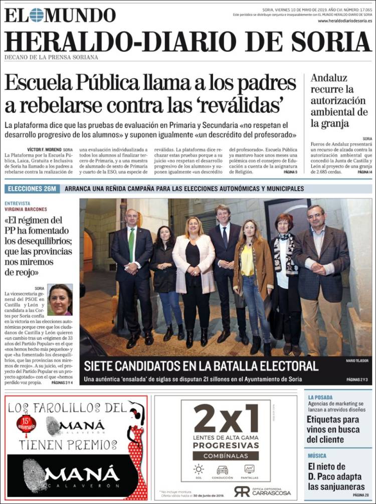 Portada de Diario de Soria (Spain)