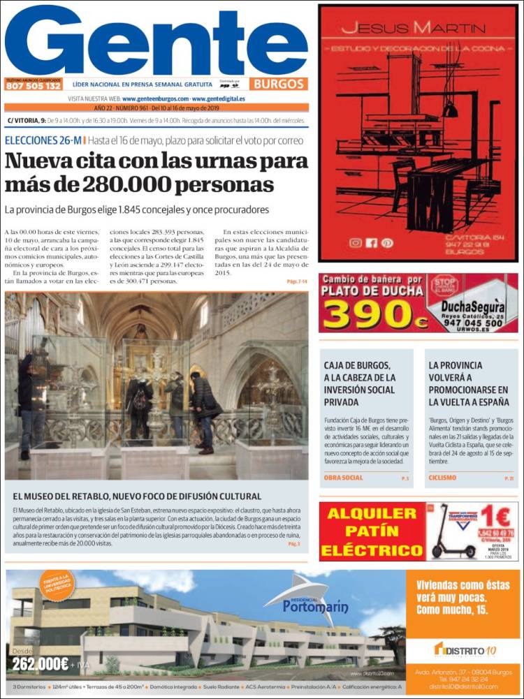 Portada de Gente en Burgos (España)