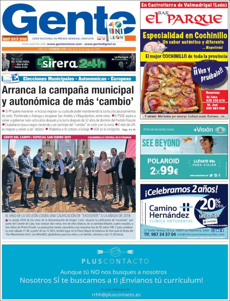 Portada de Gente en León (España)