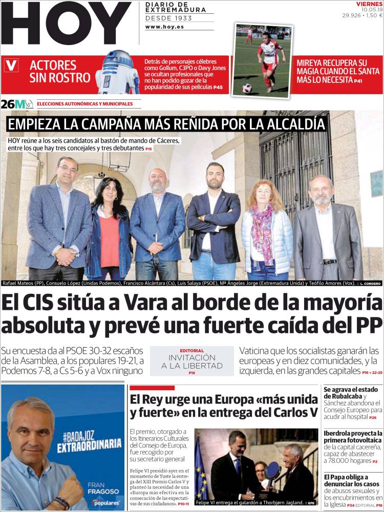 Portada de Hoy - Caceres (España)