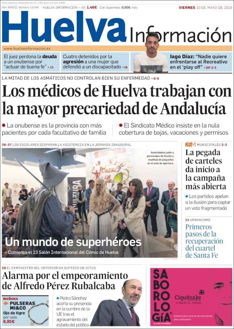 Portada de Huelva Información (Spain)