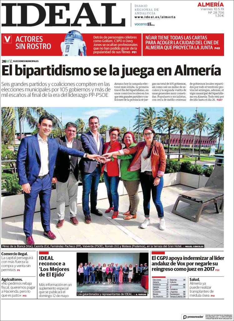 Portada de Ideal Almeria (España)