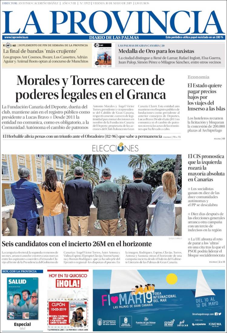 Portada de La Provincia (España)