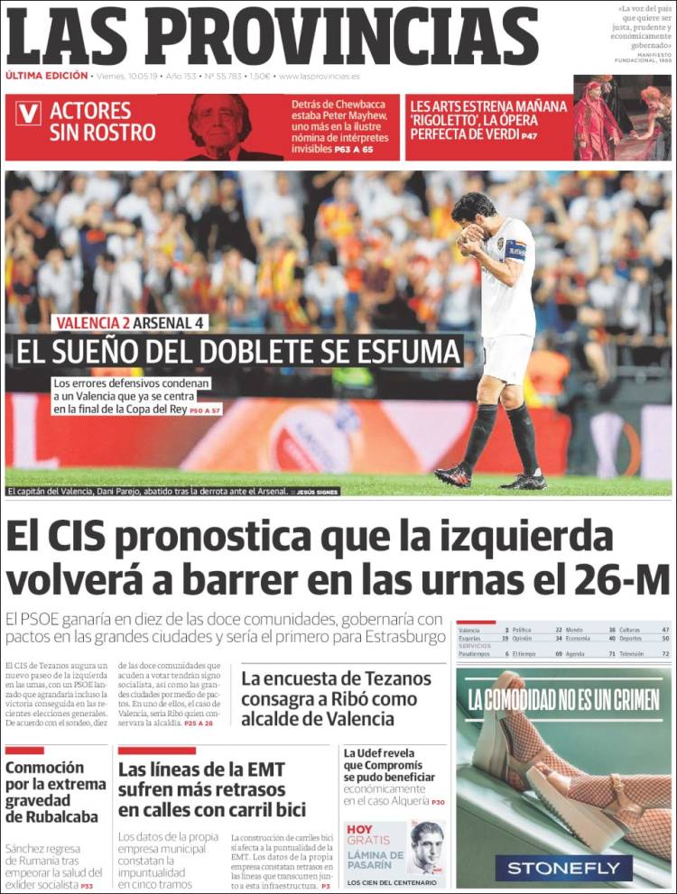 Portada de Las Provincias (Spain)