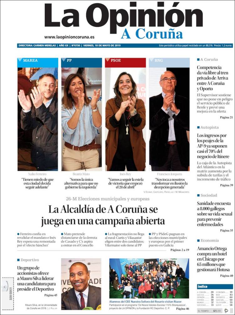 Portada de La Opinión de A Coruña (Spain)