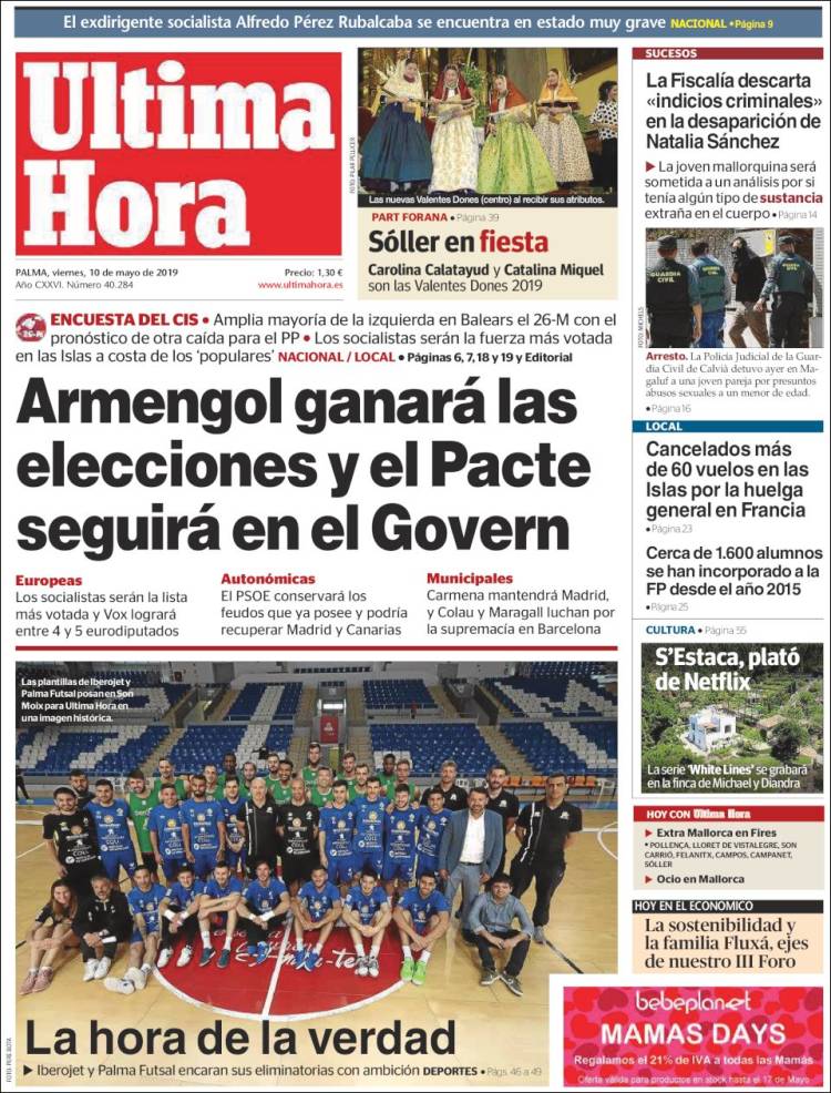 Portada de Última Hora (España)