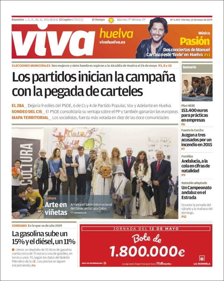 Portada de Viva Huelva (España)