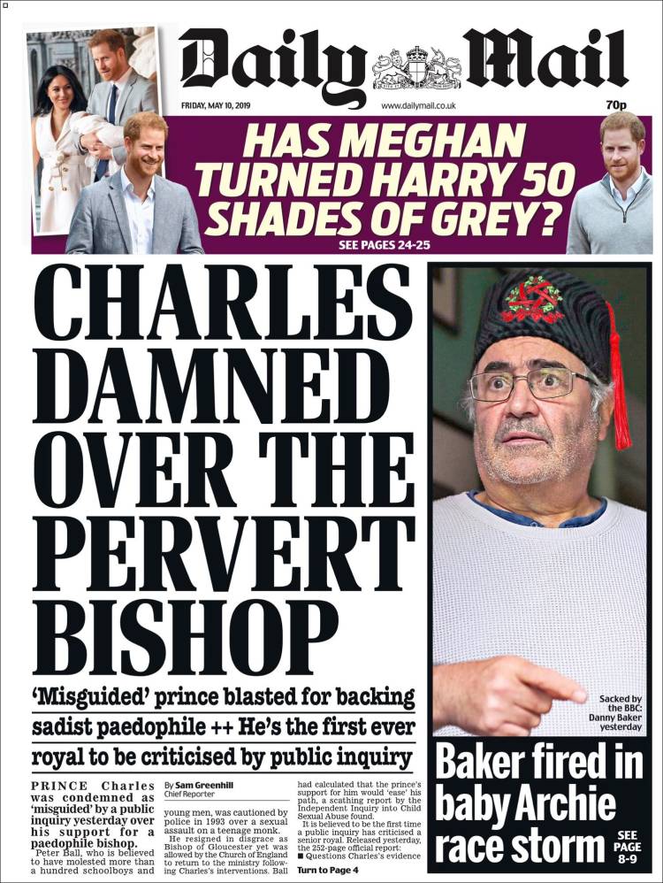 Portada de Daily Mail (Reino Unido)