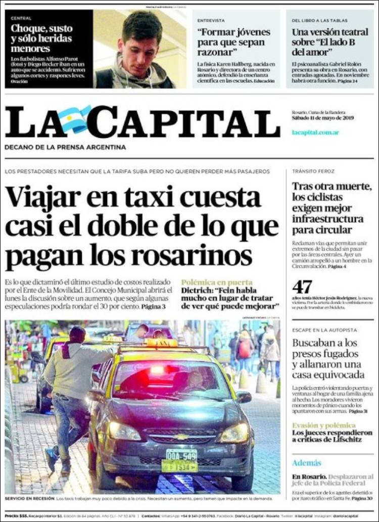 Portada de La Capital - Rosario (Argentina)