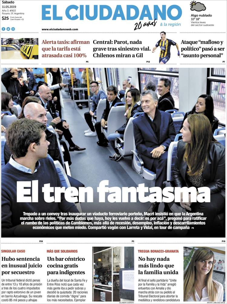 Portada de Diario El Ciudadano (Argentina)