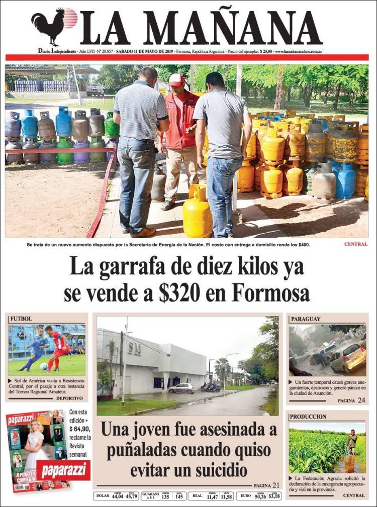 Portada de Diario La Mañana (Argentina)