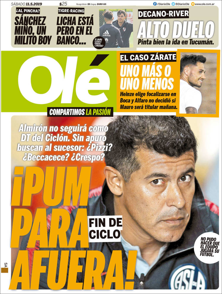 Portada de Olé (Argentina)