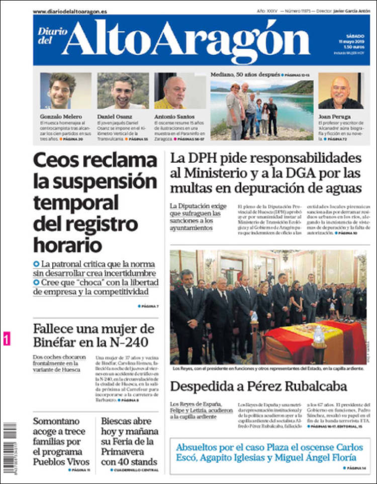 Portada de Diario del AltoAragón (España)