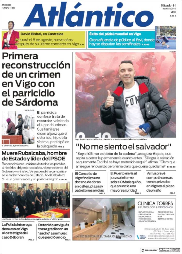 Portada de Atlántico Diario (España)