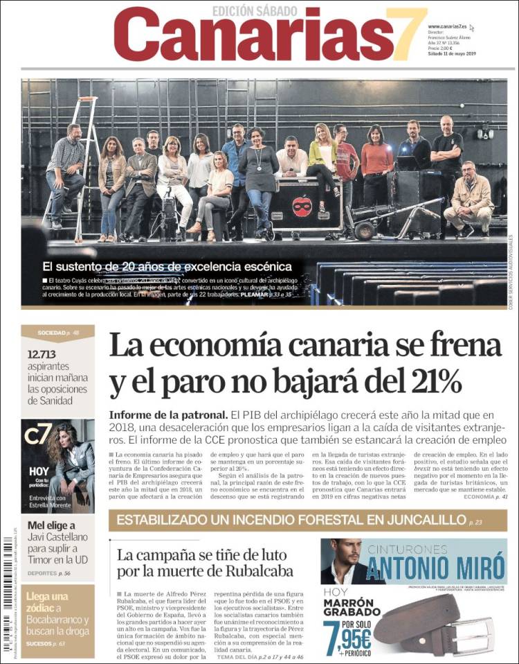 Portada de Canarias 7 (España)