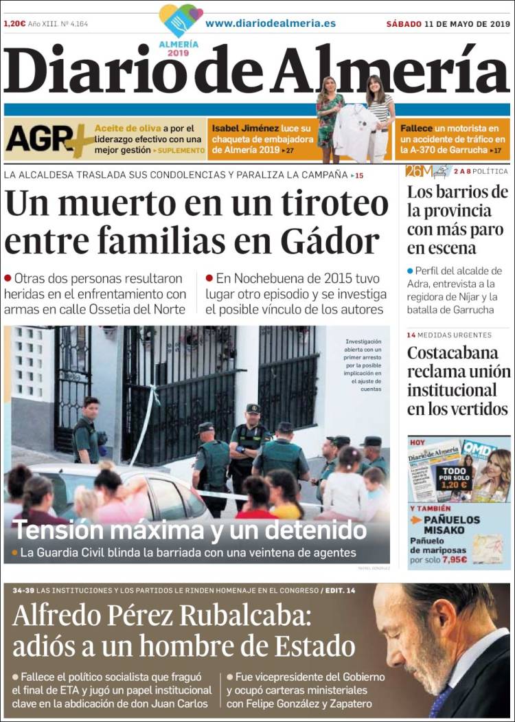 Portada de Diario de Almería (España)