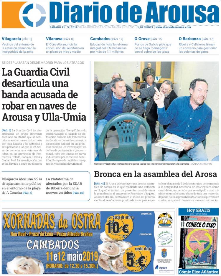 Portada de Diario de Arousa (España)