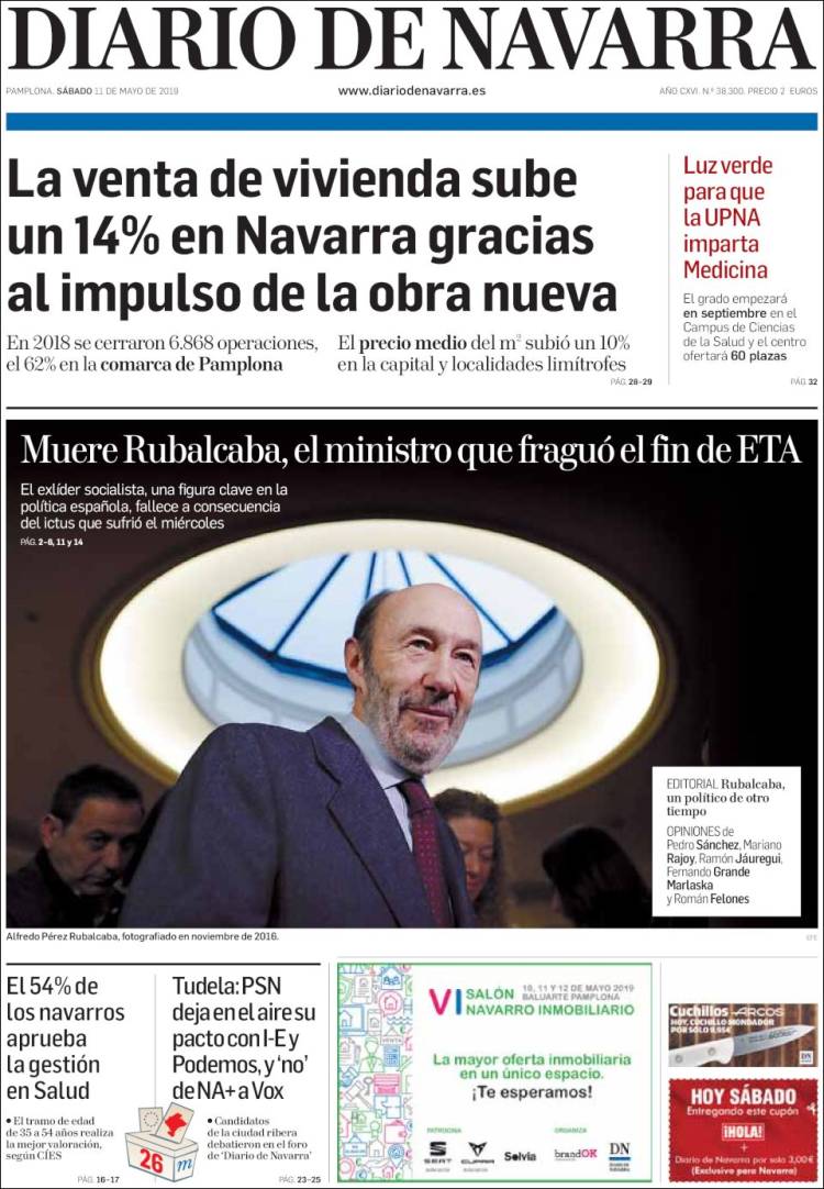Portada de Diario de Navarra (España)