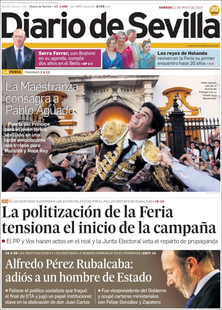 Portada de Diario de Sevilla (España)