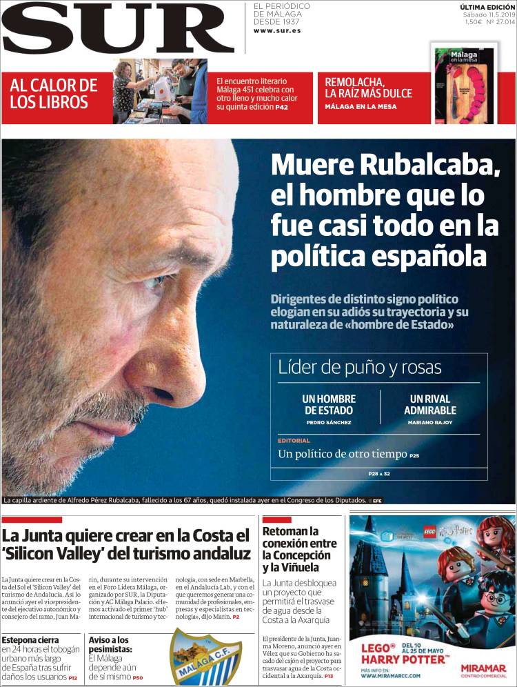 Portada de Diario el Sur (España)