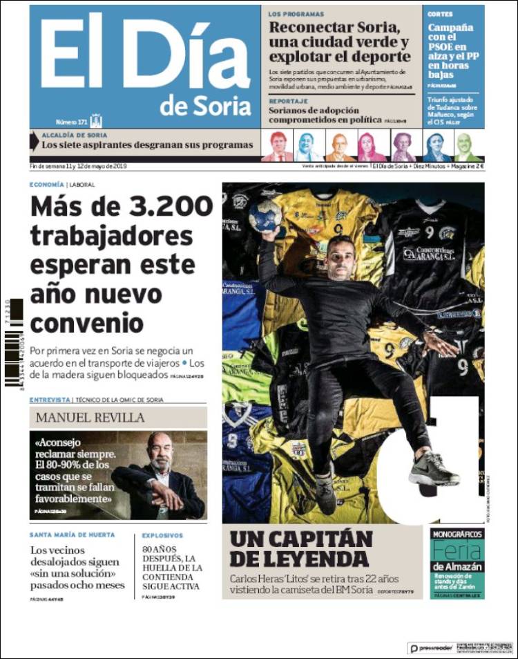 Portada de El Día de Soria (España)