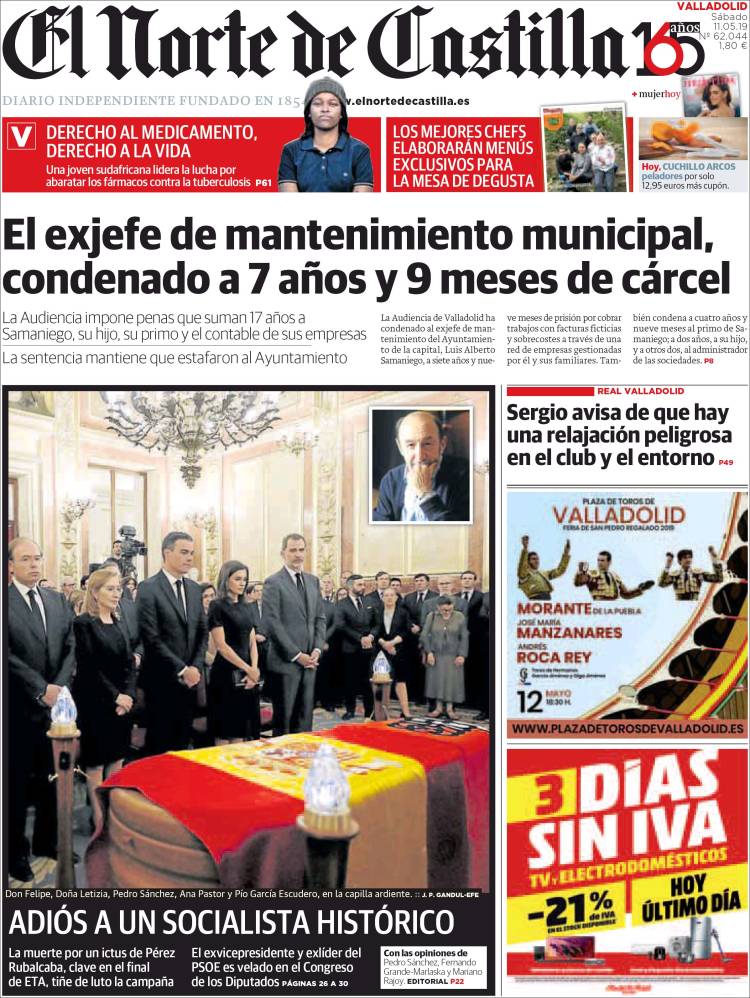 Portada de Norte de Castilla - Valladolid (España)