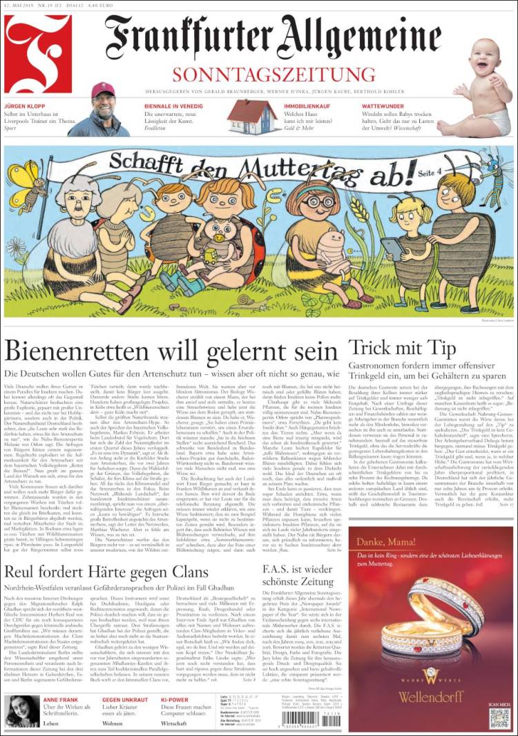 Portada de Frankfurter Allgemeine (Alemania)