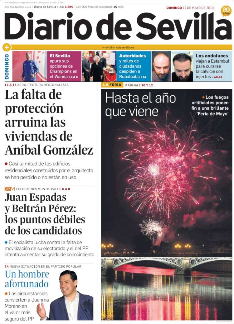 Portada de Diario de Sevilla (España)