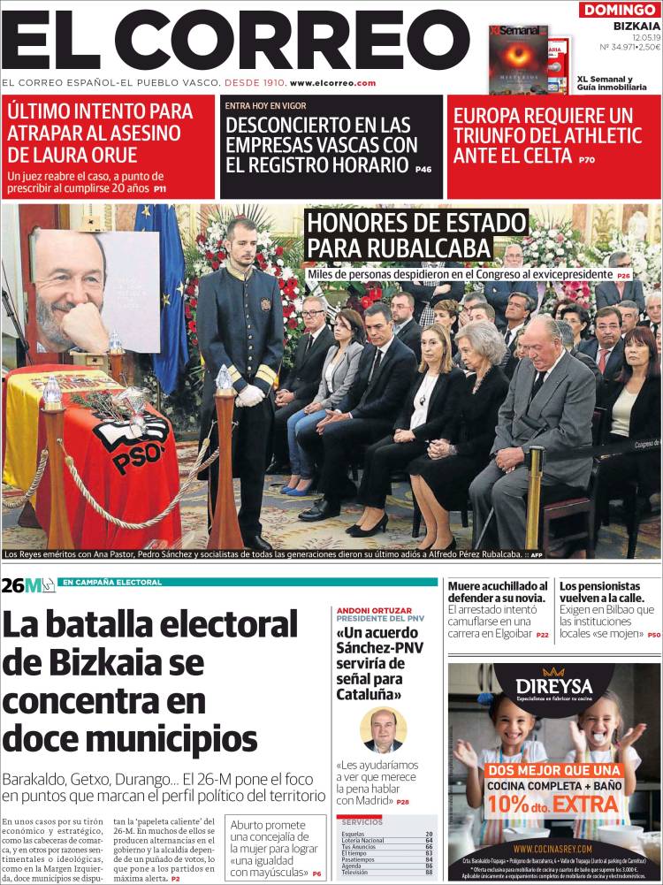 Portada de El Correo (España)