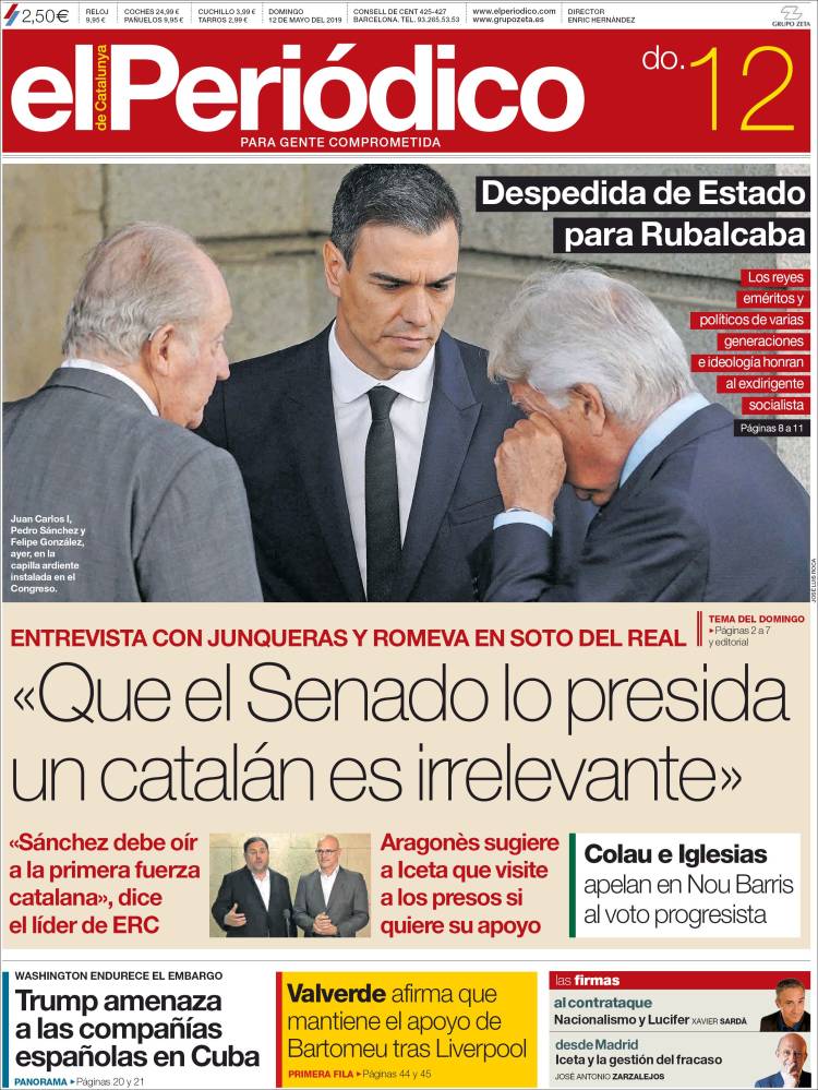 Portada de El Periódico (España)