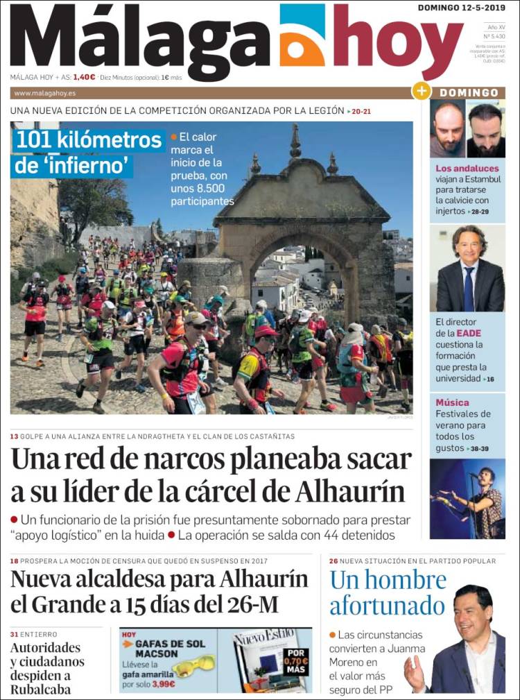 Portada de Málaga Hoy (España)