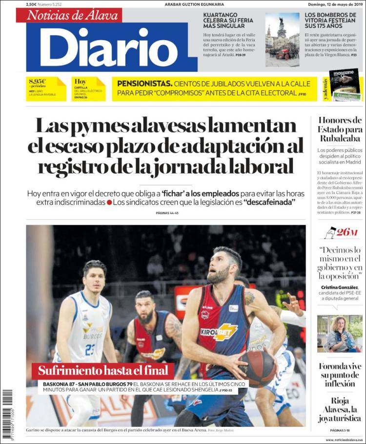 Portada de Noticias de Álava (España)