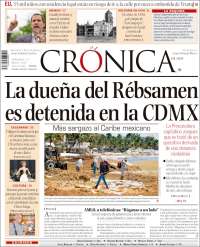 Portada de La Crónica de Hoy (México)