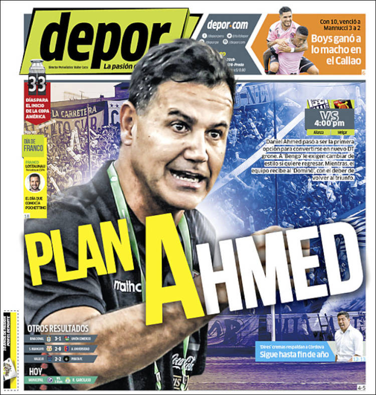 Portada de Depor (Per&uacute;)