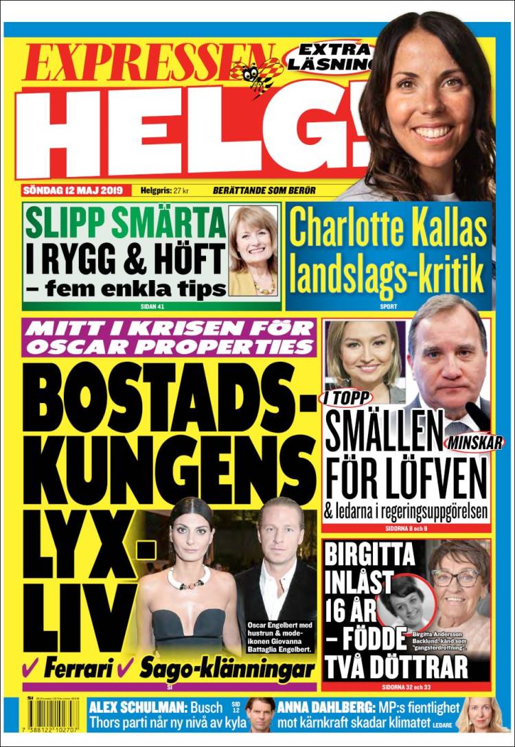 Portada de Expressen (Suecia)