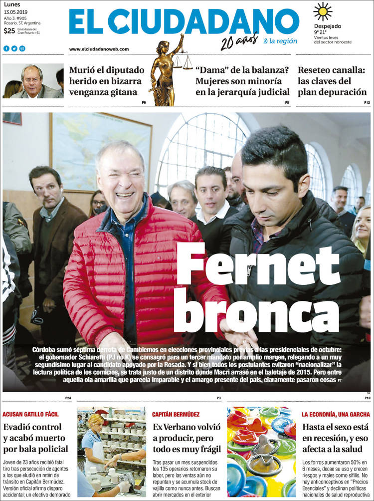 Portada de Diario El Ciudadano (Argentina)