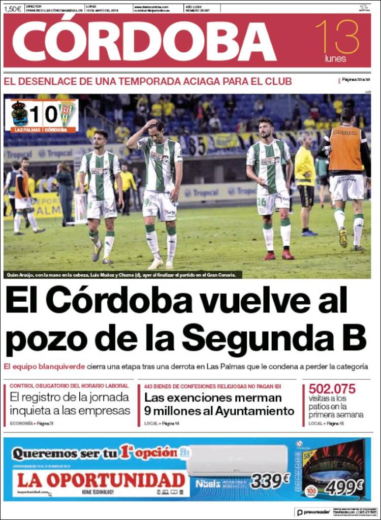 Portada de Diario de Córdoba (España)