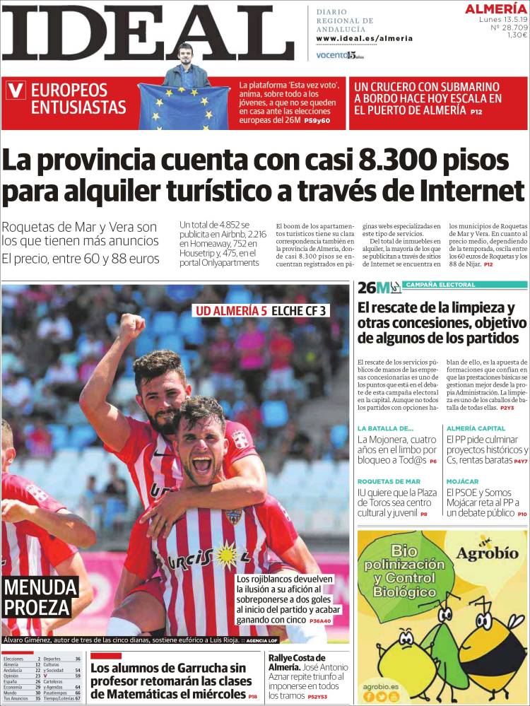 Portada de Ideal Almeria (España)