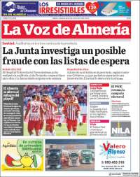 Portada de La Voz de Almería (España)