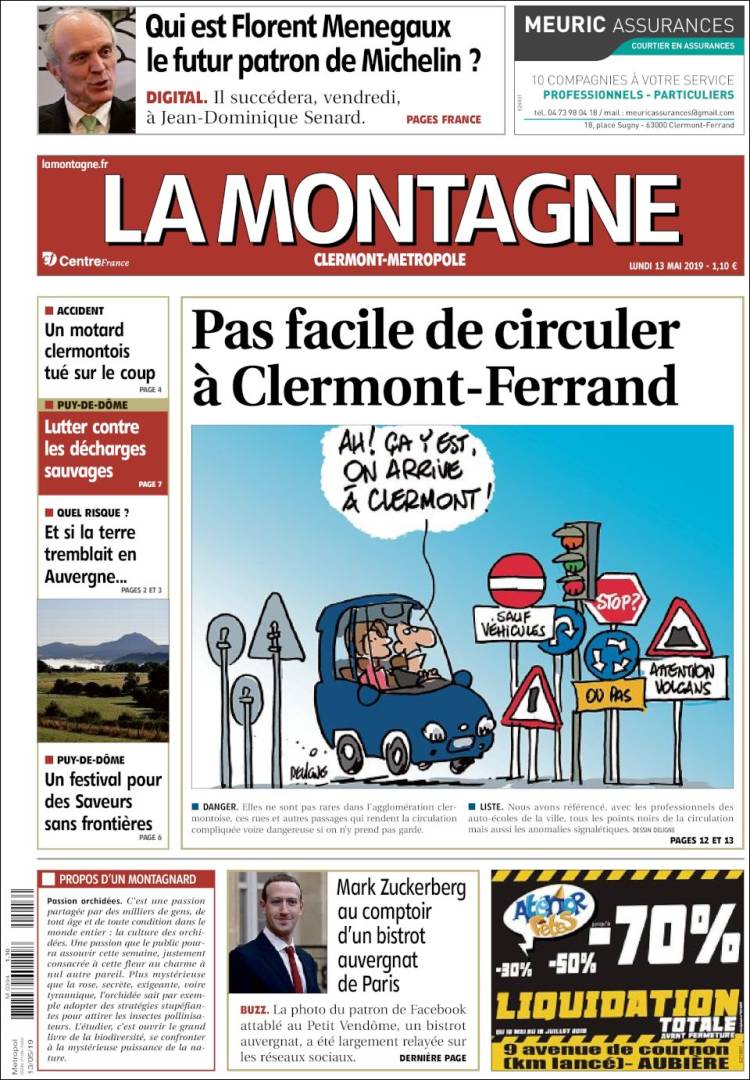 Portada de La Montagne (Francia)