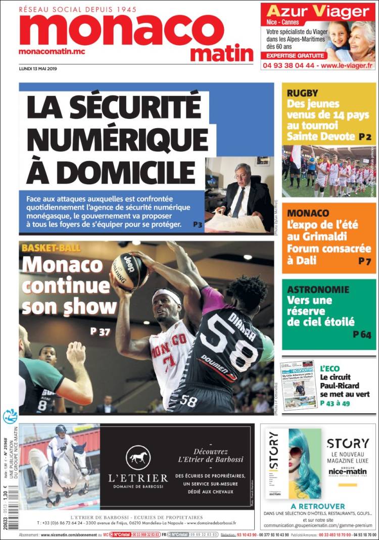 Portada de Nice-Matin (Francia)