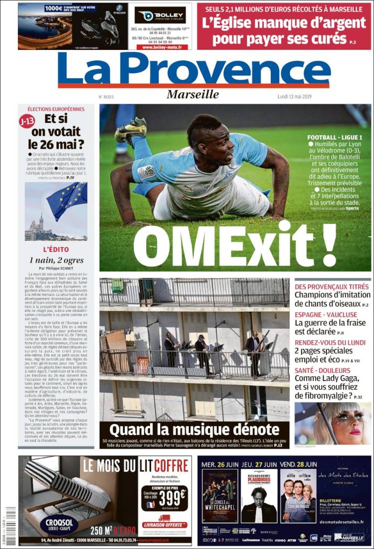 Portada de La Provence (Francia)