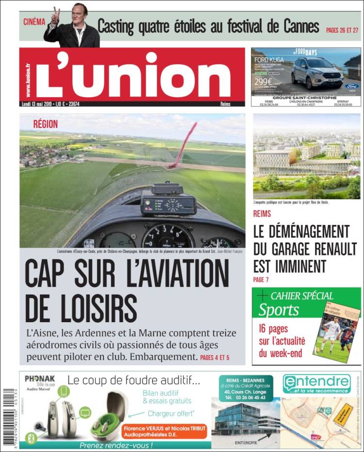 Portada de L'Union (Francia)