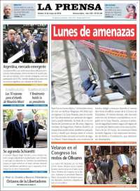 Portada de La Prensa (Argentina)