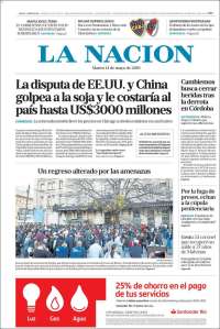 Portada de La Nación (Argentina)