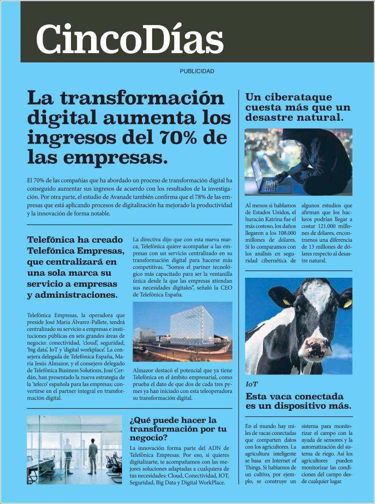 Portada de Cinco Días (Espa&ntilde;a)