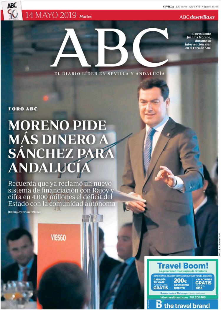 Portada de ABC - Sevilla (Espa&ntilde;a)