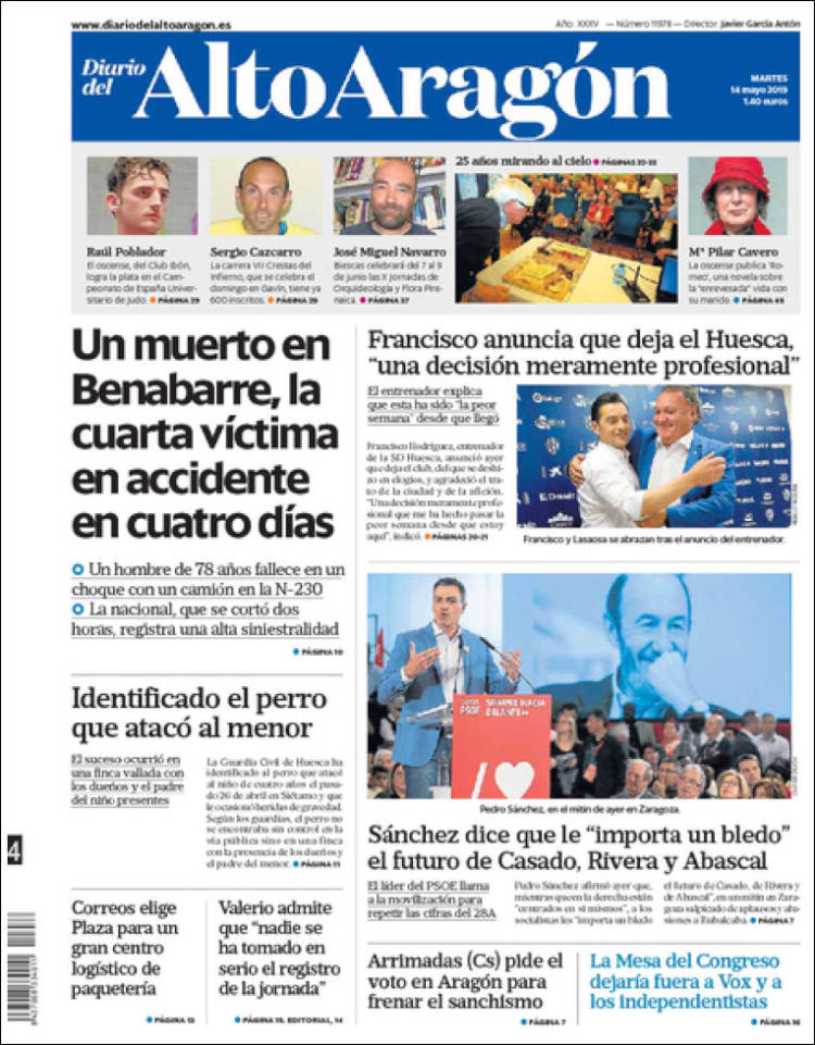 Portada de Diario del AltoAragón (Espa&ntilde;a)