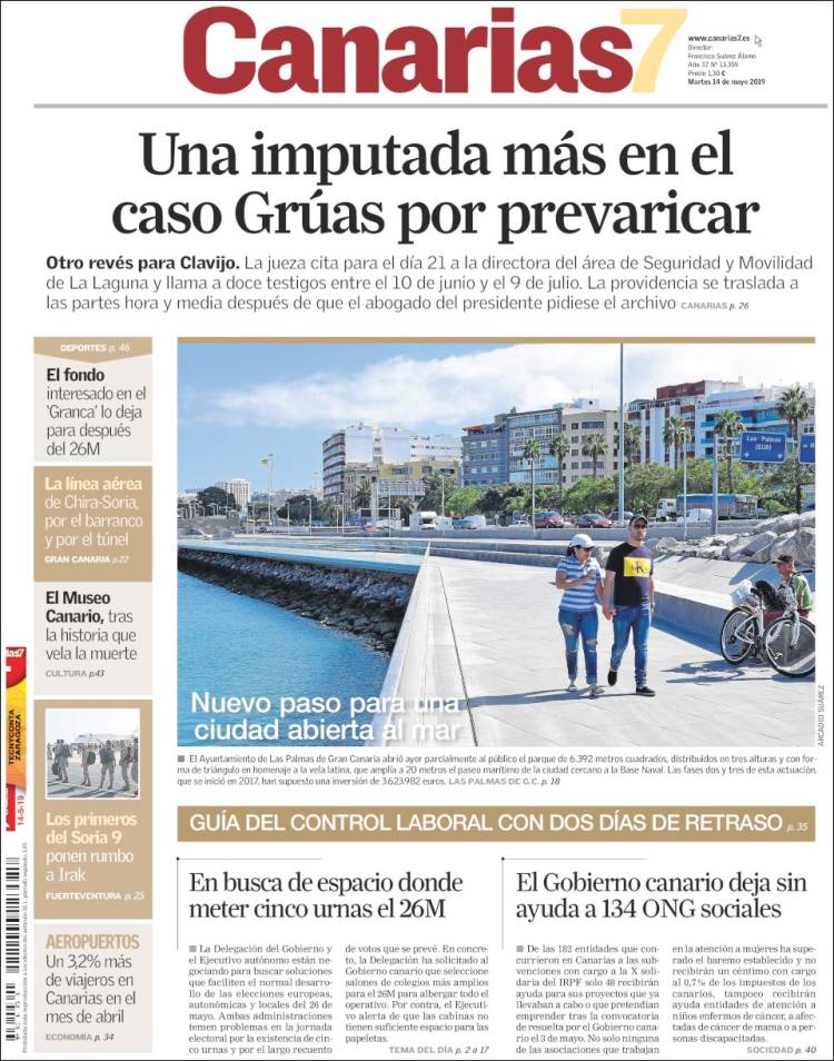 Portada de Canarias 7 (Espa&ntilde;a)